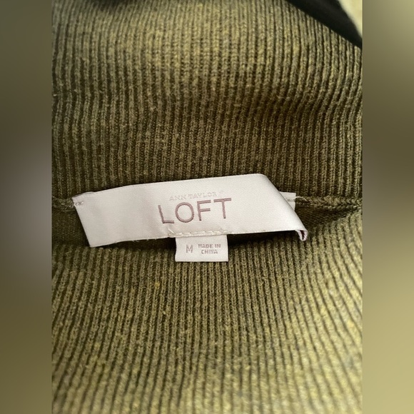 Loft Army Green Turtleneck—Women’s M - Picture 4 of 7